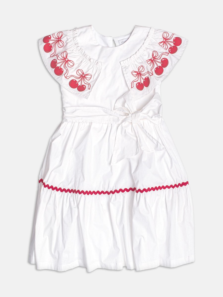 Cherries Tricoline Dress