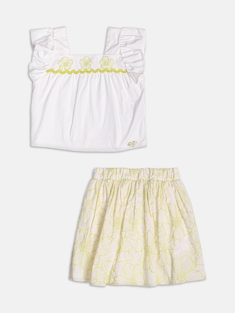 Off Set in Floral Laise