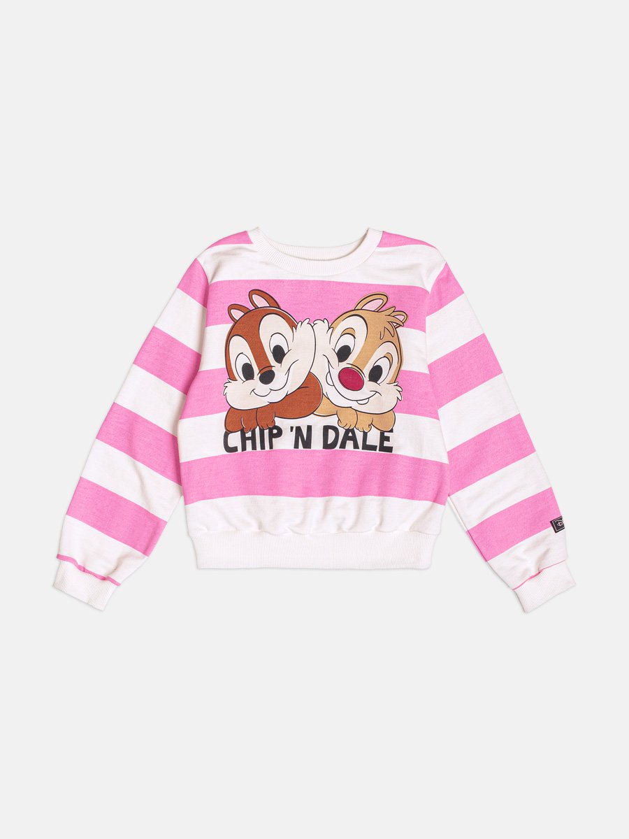 Momi Girls' Jacket – Striped Chip 'n' Dale