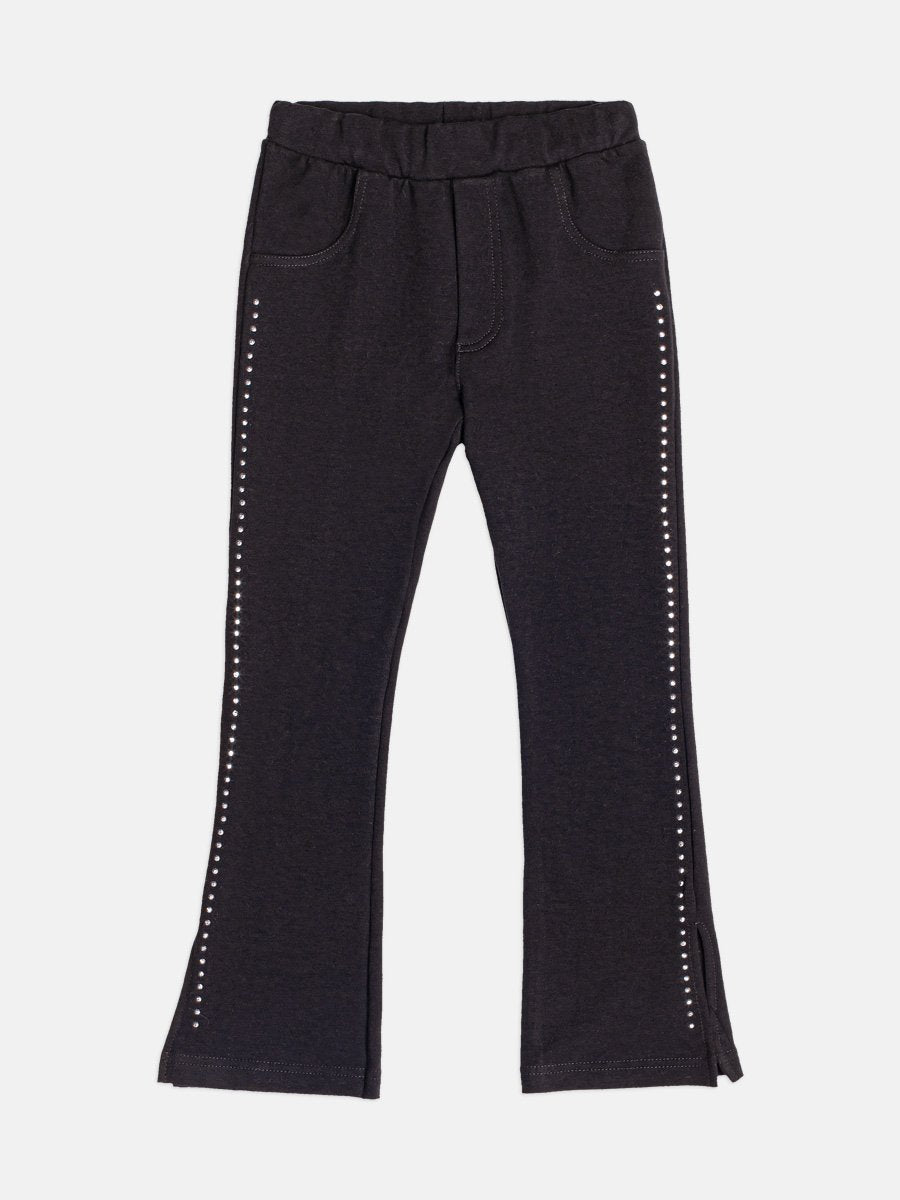 Girls Flare Pants with Rhinestones