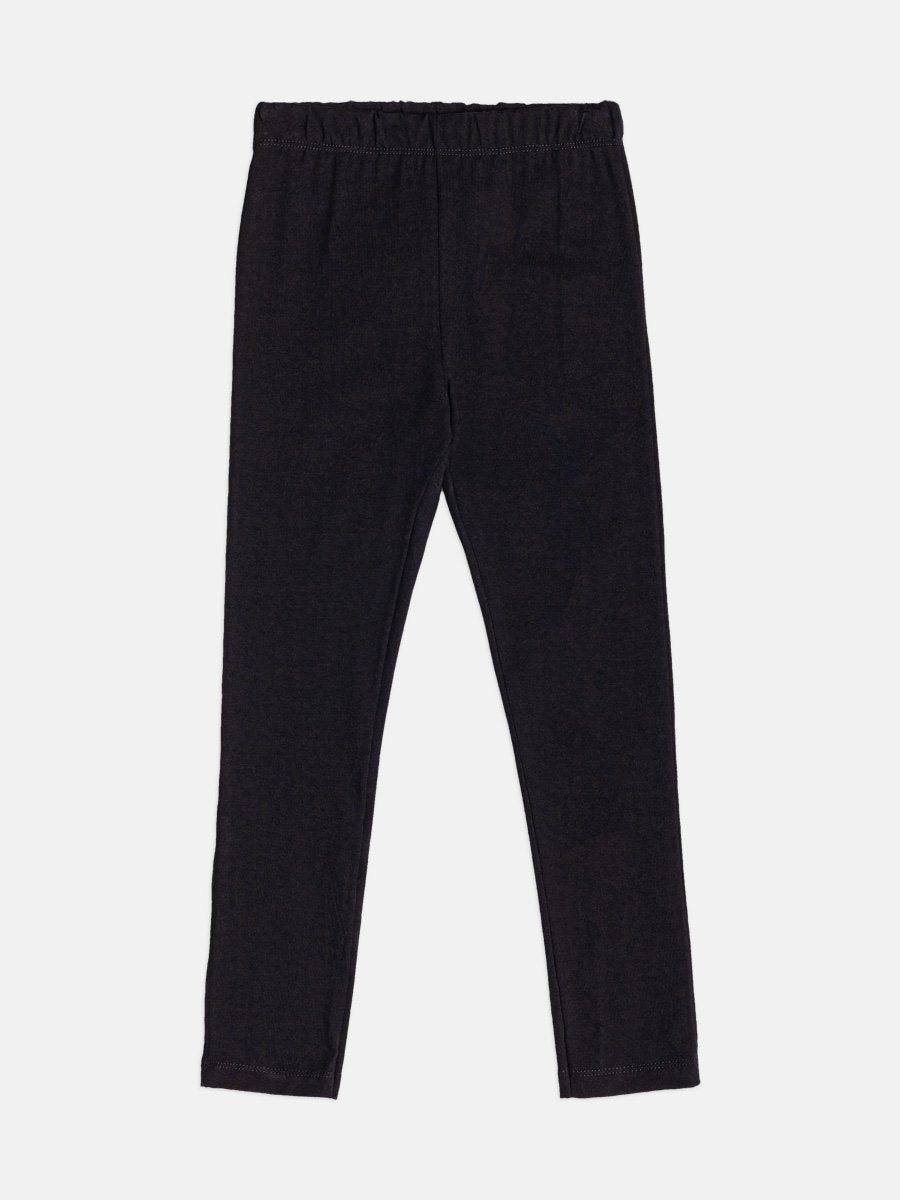 Momi Girls' Leggings – Basic Black Leggings