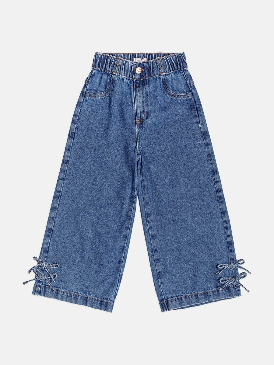 Momi Girls' Wide-Leg Pants – Bows