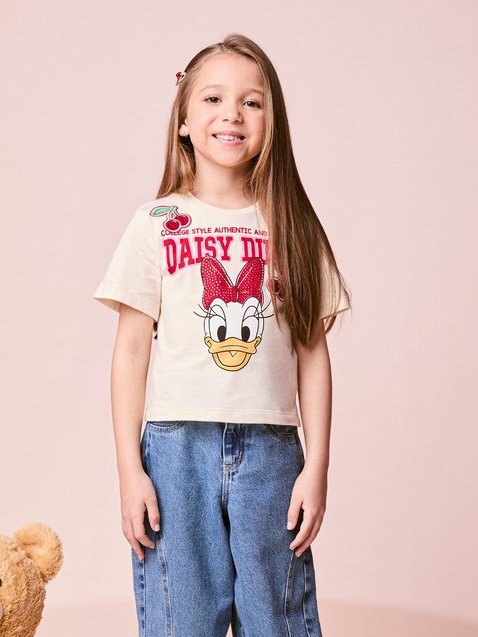 Daisy Children's Blouse with Rhinestones