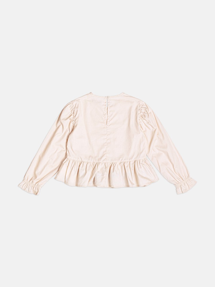 Girls Blouse with Floral Embroidery