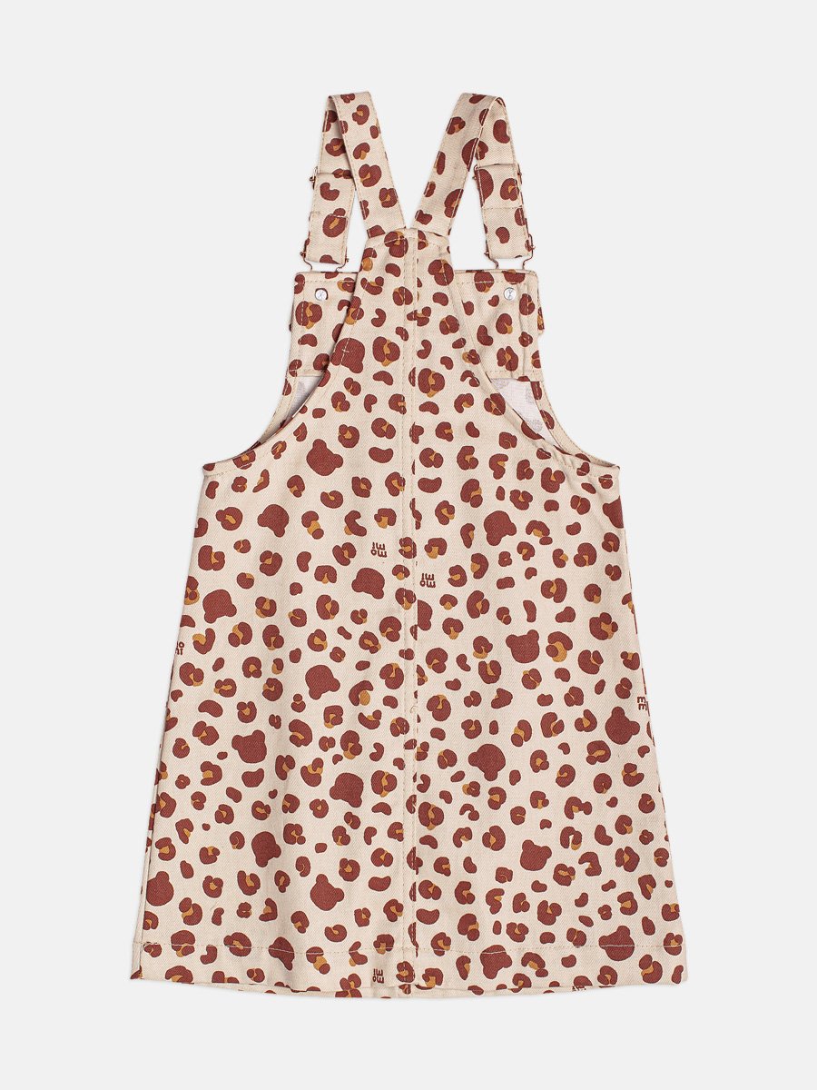 Momi Girls' Pinafore Dress – Twill Bear Print