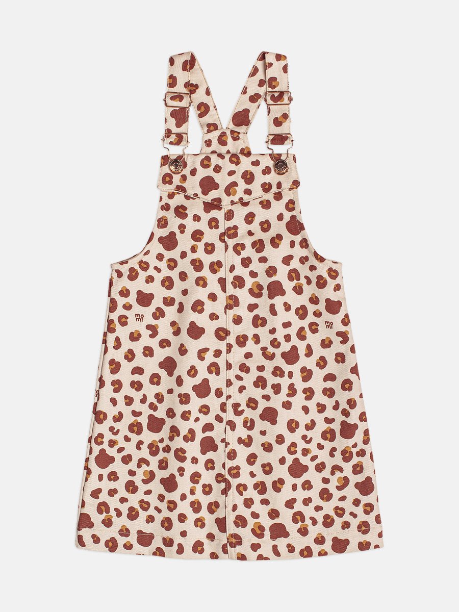 Momi Girls' Pinafore Dress – Twill Bear Print