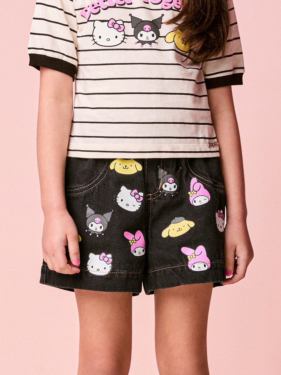 Momi Girls' Denim Shorts – Hello Kitty