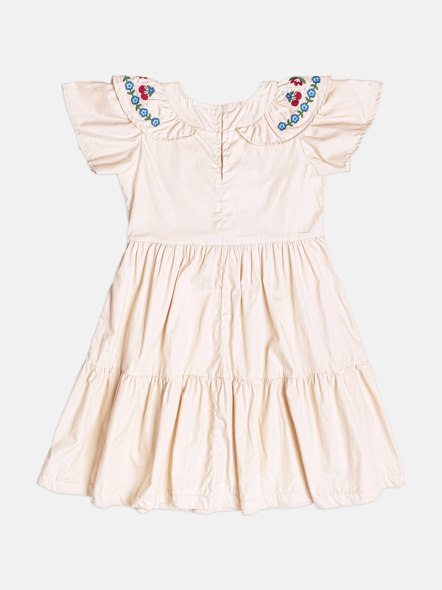 Girls Dress with Floral Embroidery