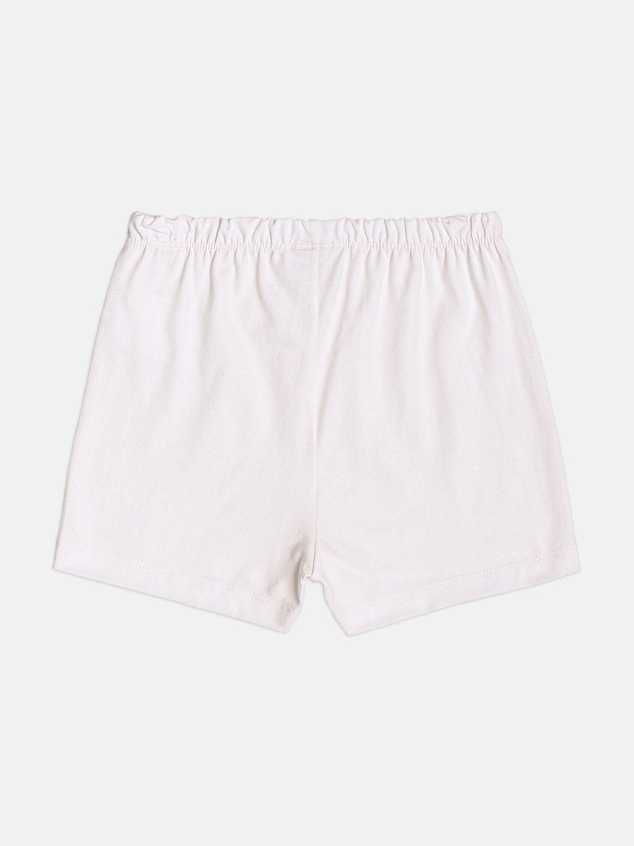 Girls Basic Off White Shorts