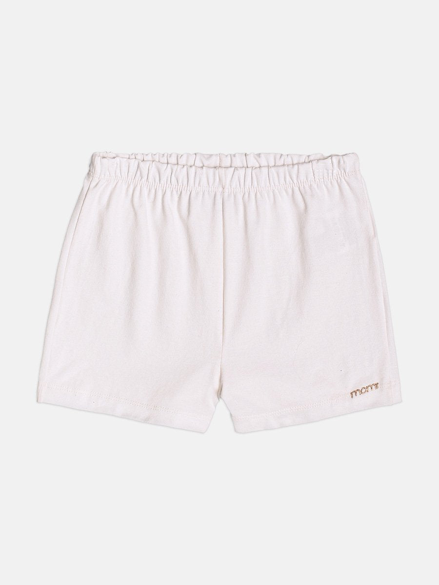 Girls Basic Off White Shorts