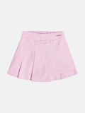Girl's Shorts Children's Twill Skirt with Pleats