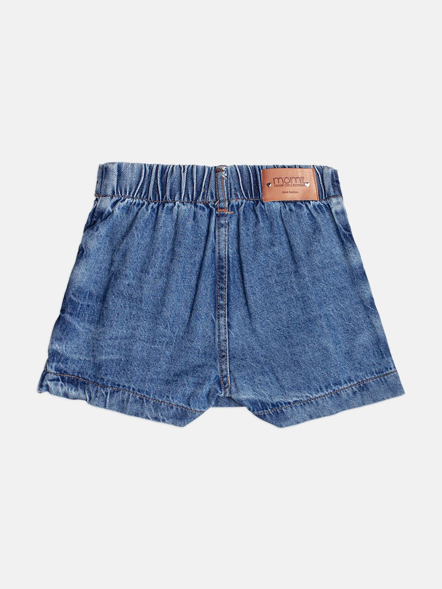 Momi Girls' Skort – Denim with Bows