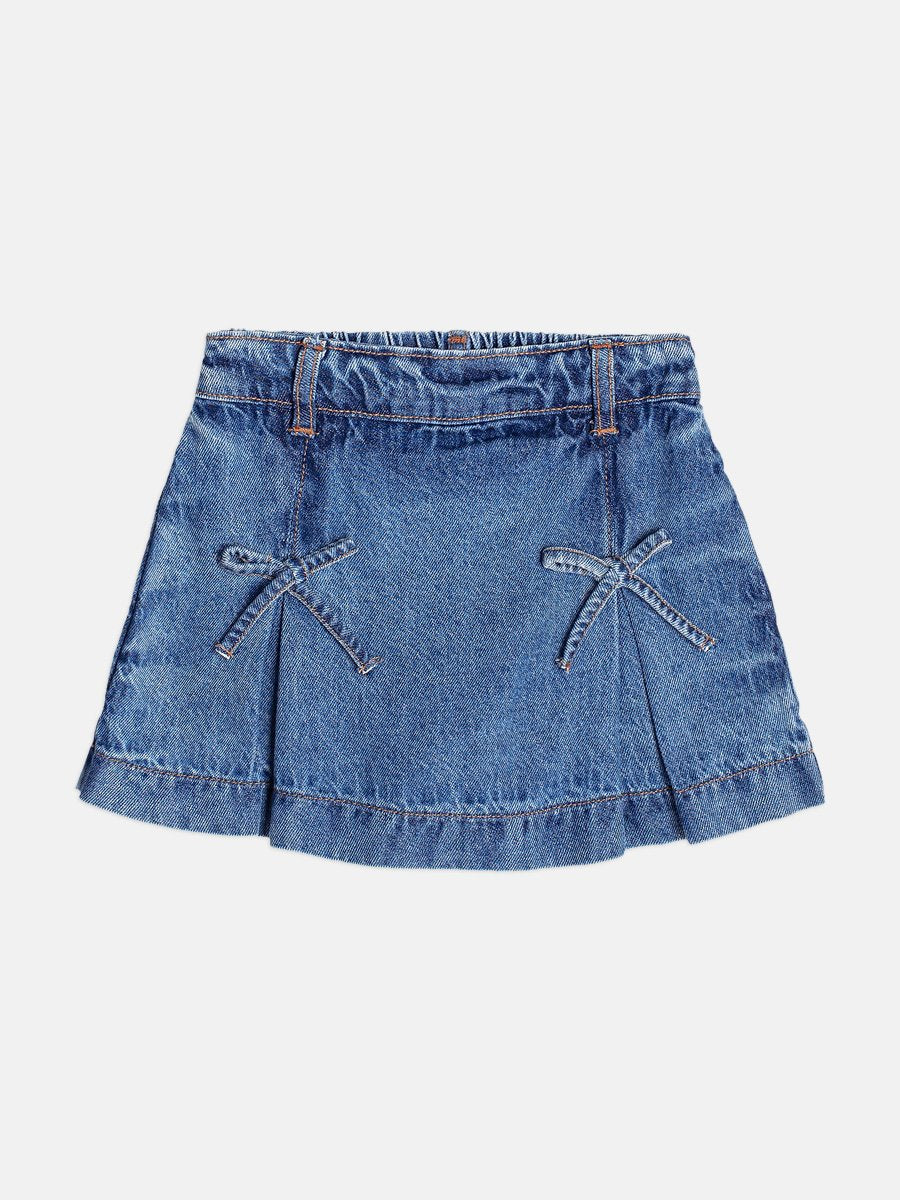 Momi Girls' Skort – Denim with Bows