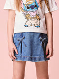 Momi Girls' Skort – Denim with Bows