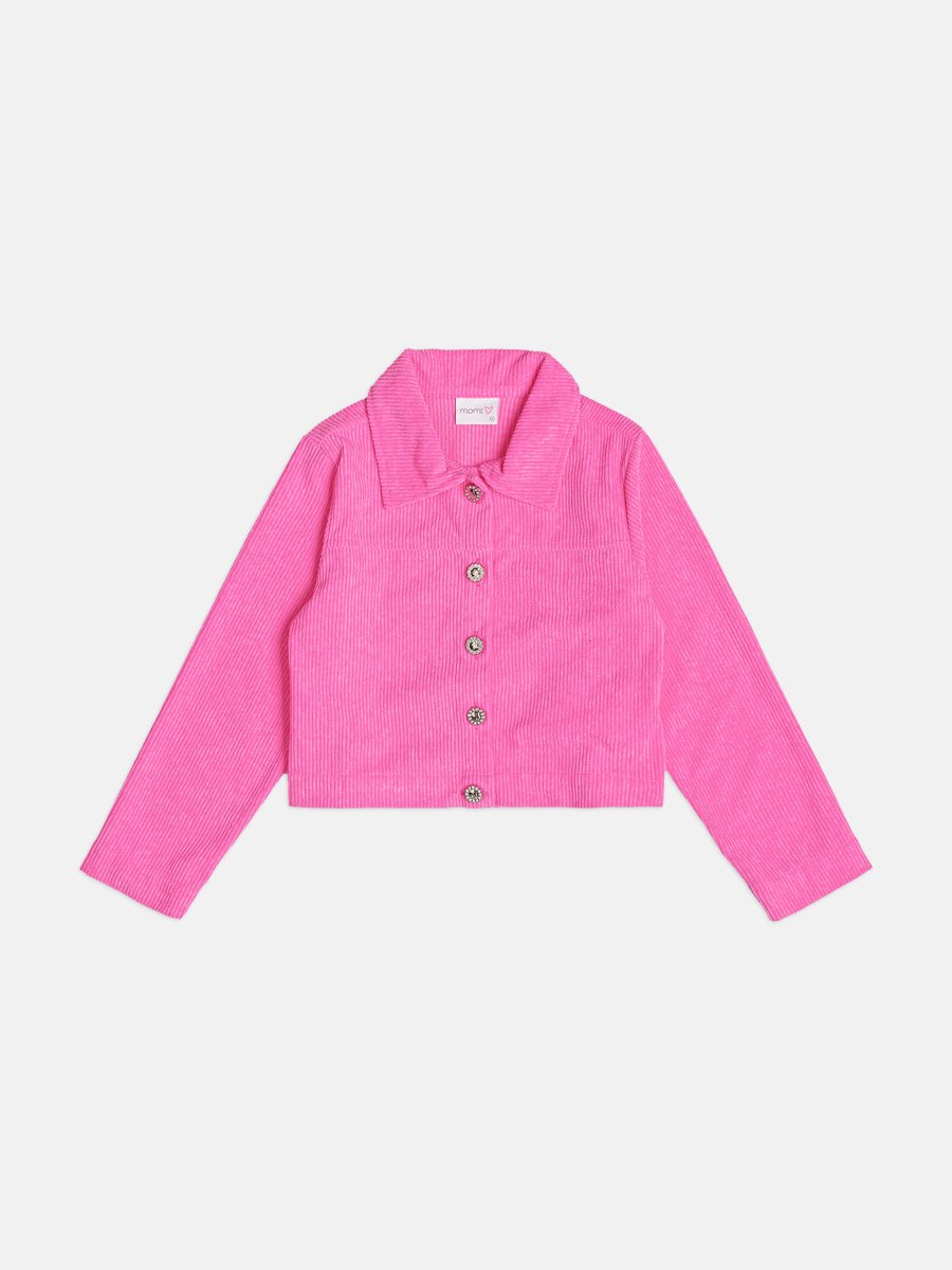 Momi Girls' Jacket – Pink Velvet