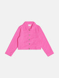 Momi Girls' Jacket – Pink Velvet
