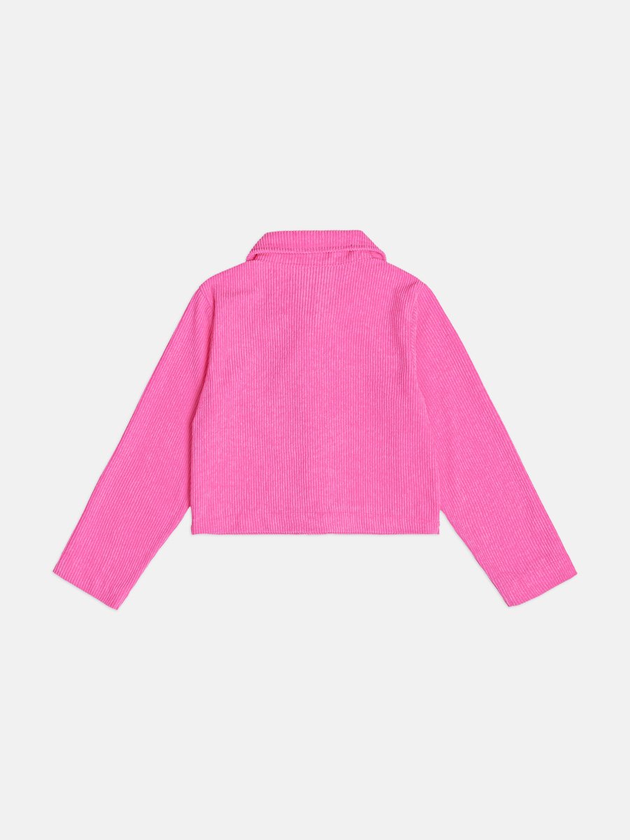 Momi Girls' Jacket – Pink Velvet