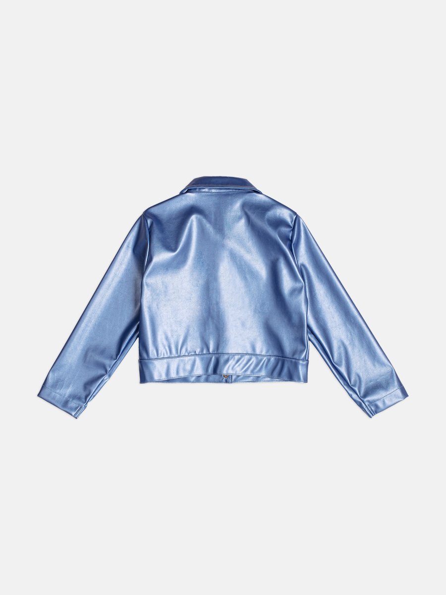Children's Jacket in Metallic Fake Leather