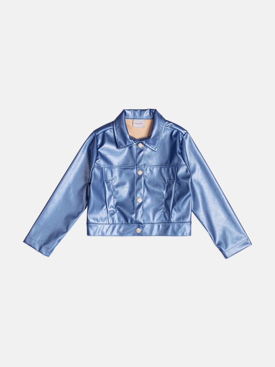 Children's Jacket in Metallic Fake Leather