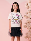 Momi Girls' Top – Beige Hello Kitty