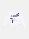Girls Puff Sleeve Blouse with Bows