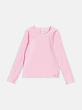 Girls Basic Pink Ribbed Top