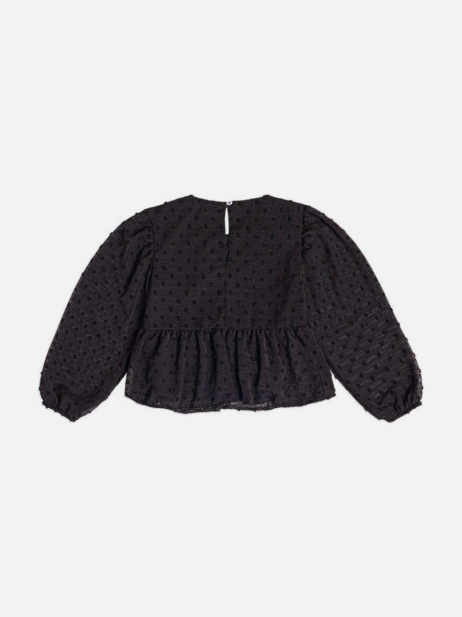 Momi Girls' Top – Manga Bufante with Embroidery