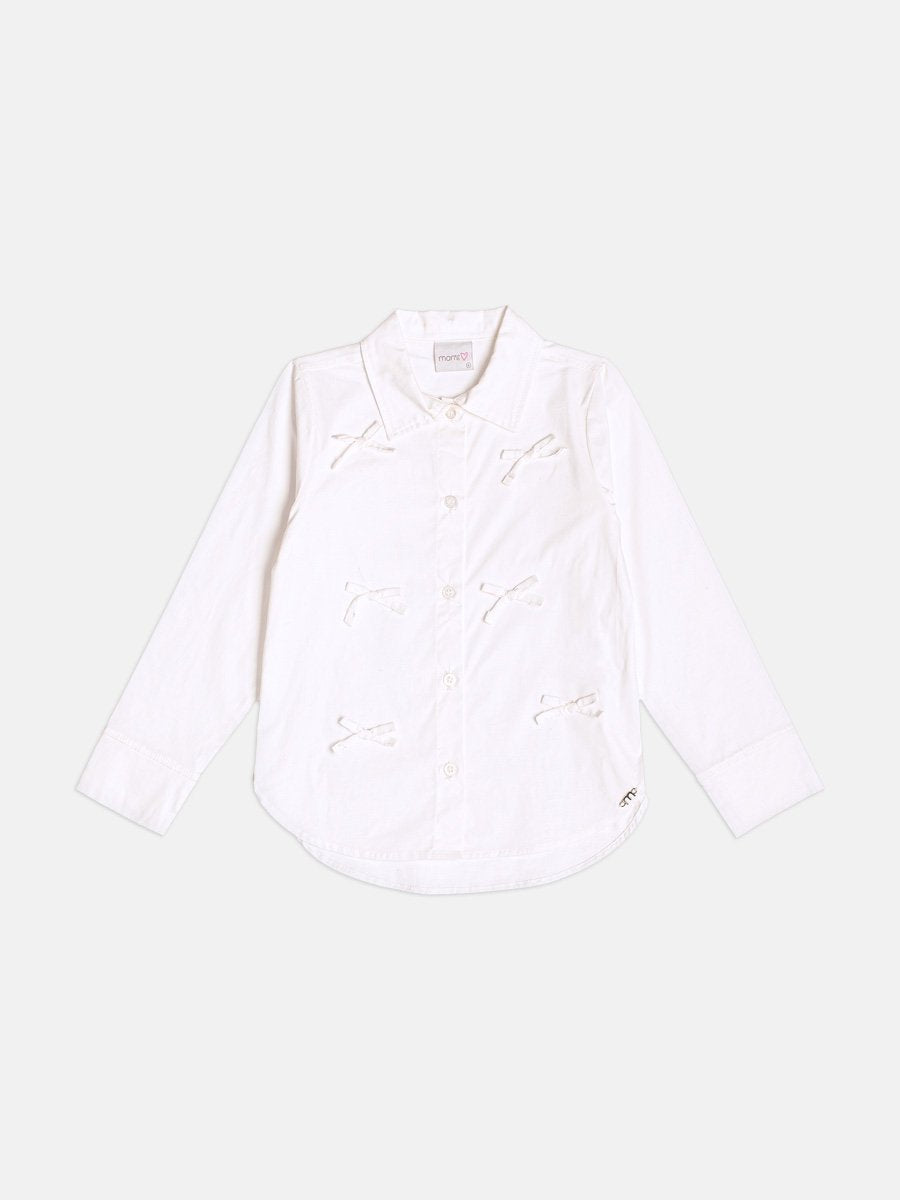 Momi Girls' Shirt – Long Sleeve with Little Bows