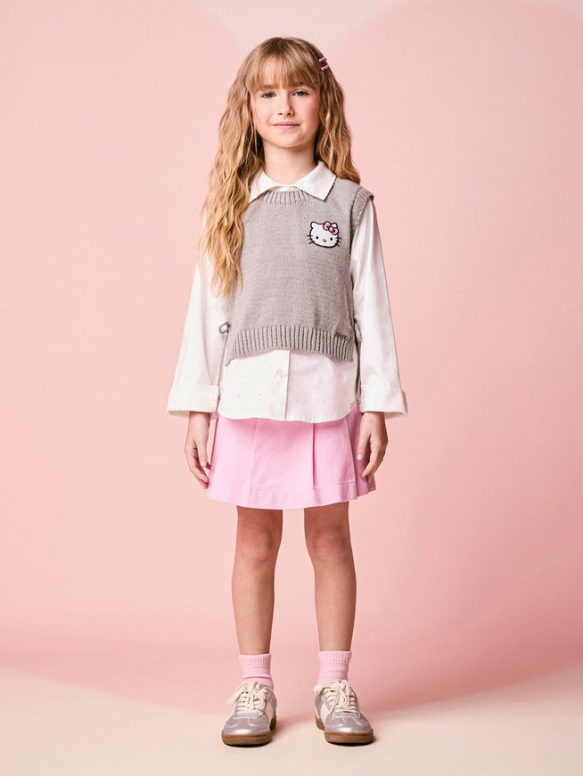 Momi Girls' Vest – Knit Hello Kitty