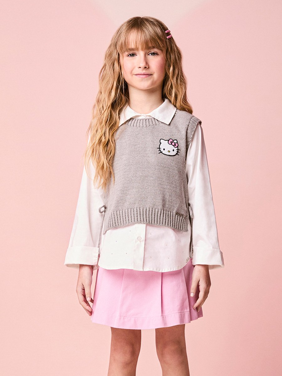 Momi Girls' Vest – Knit Hello Kitty