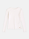 Off White Basic Knitting Children's Girl Blouse