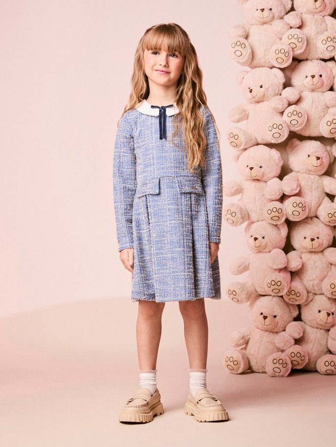 Children's Tweed Dress with Bow