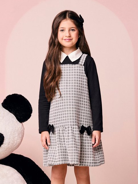Children's Tweed Plaid Dress