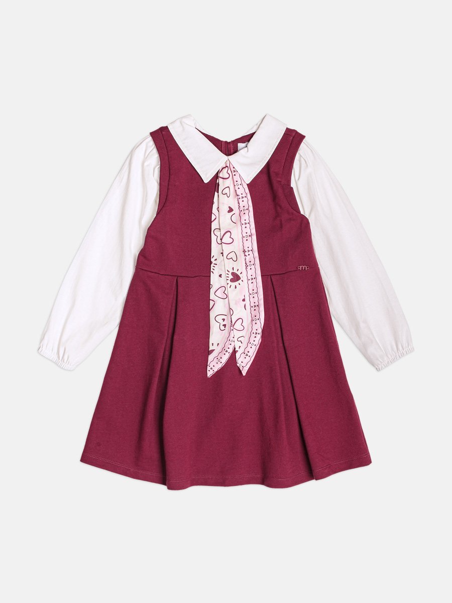 Girls Sweatshirt Dress with Bow