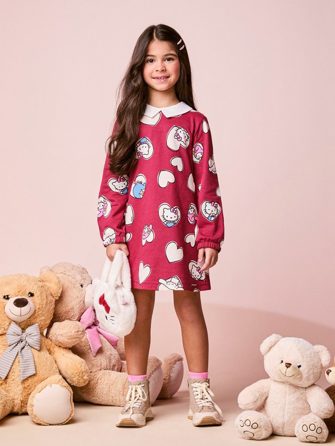 Hello Kitty Girl's Dress with Collar