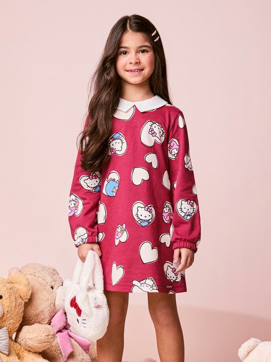 Hello Kitty Girl's Dress with Collar