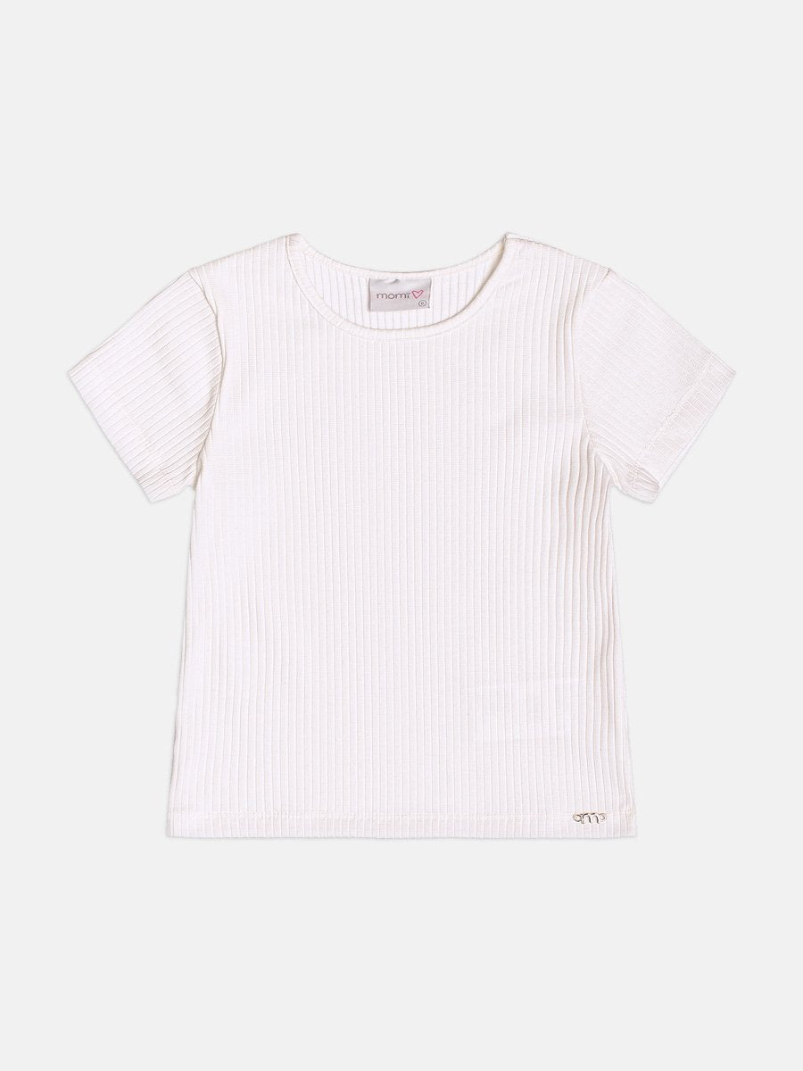 Momi Girls' Top – Basic Ribbed Top