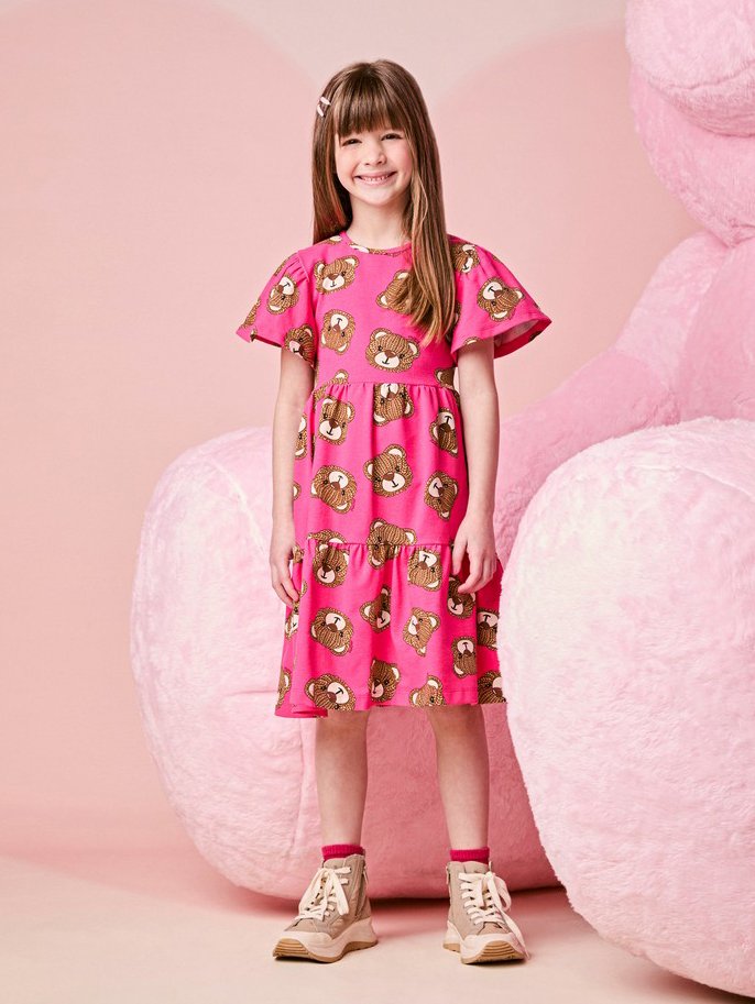 Children's Knitted Bear Girl Dress