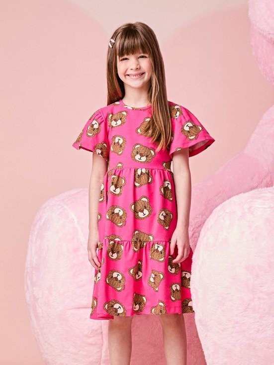 Children's Knitted Bear Girl Dress