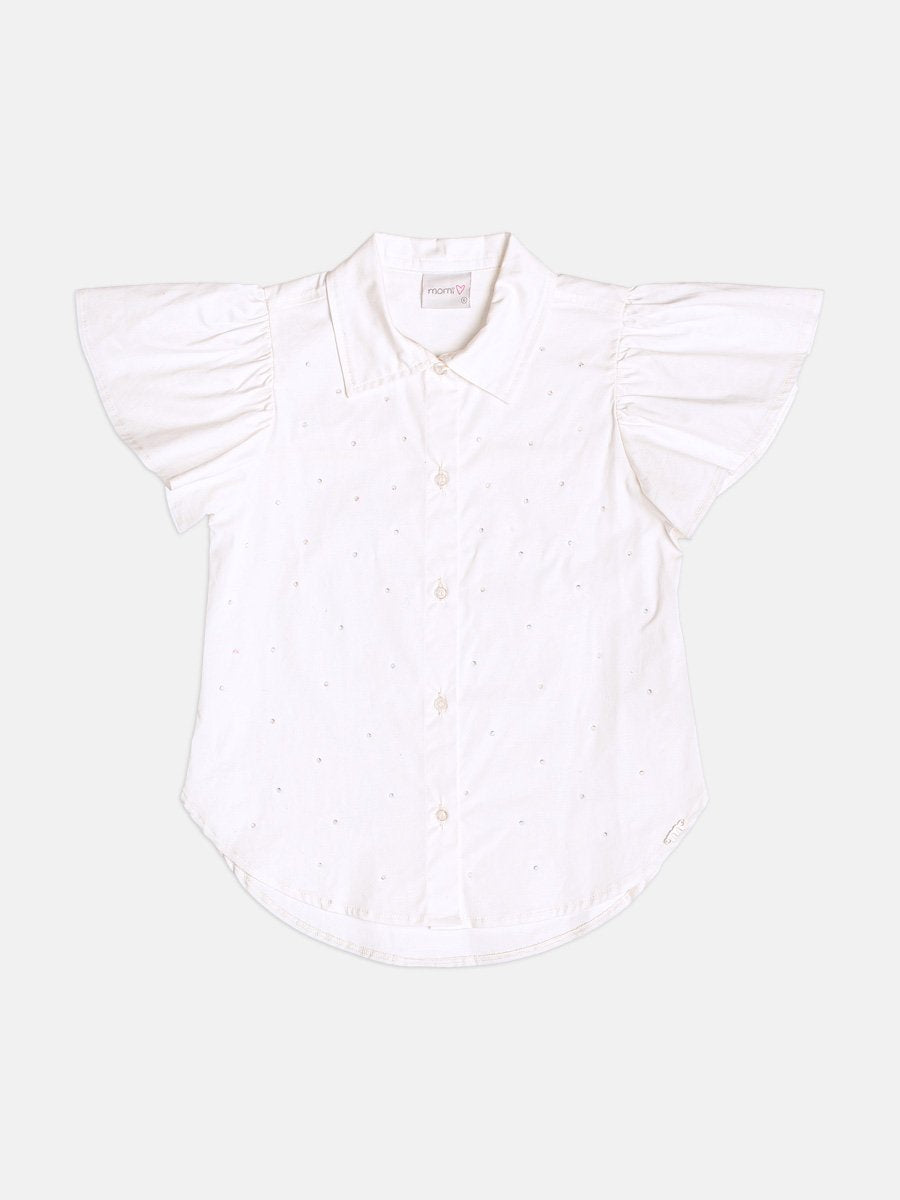 Children's Short Sleeve Shirt with Rhinestones