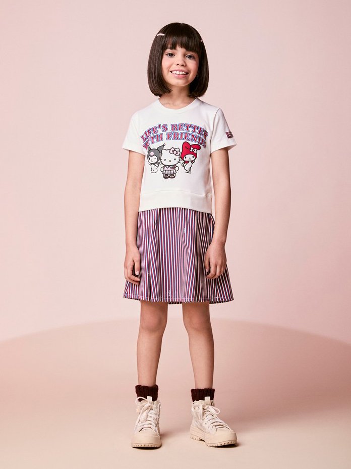 Hello Kitty Girl's Dress with Stripes