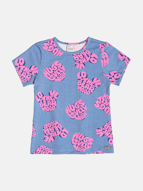 Children's Blouse Short Sleeve Bear Cool