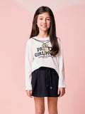 Momi Girls' Top – Long Sleeve Little Bear with Rhinestones