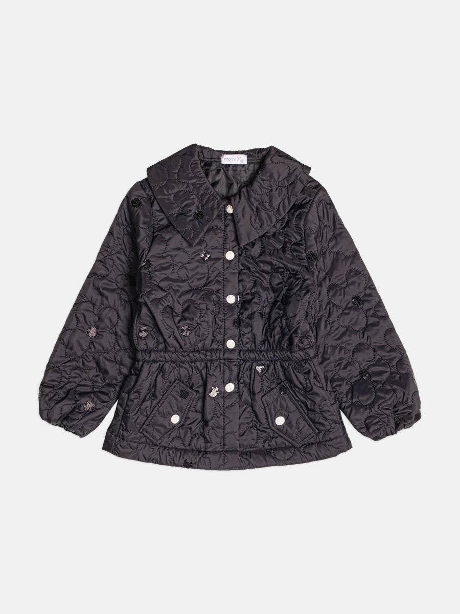 Children's Jacket for Girls in Matelassê with Sequins