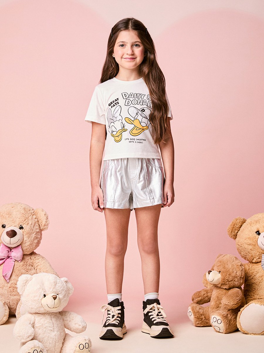 Momi Girls' Shorts – Metallic Shorts