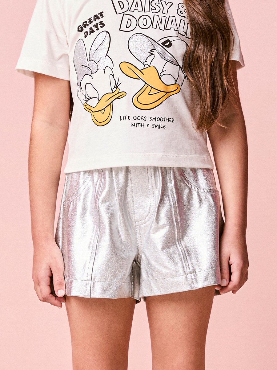 Momi Girls' Shorts – Metallic Shorts