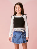 Momi Girls' Top – Top Black Knit