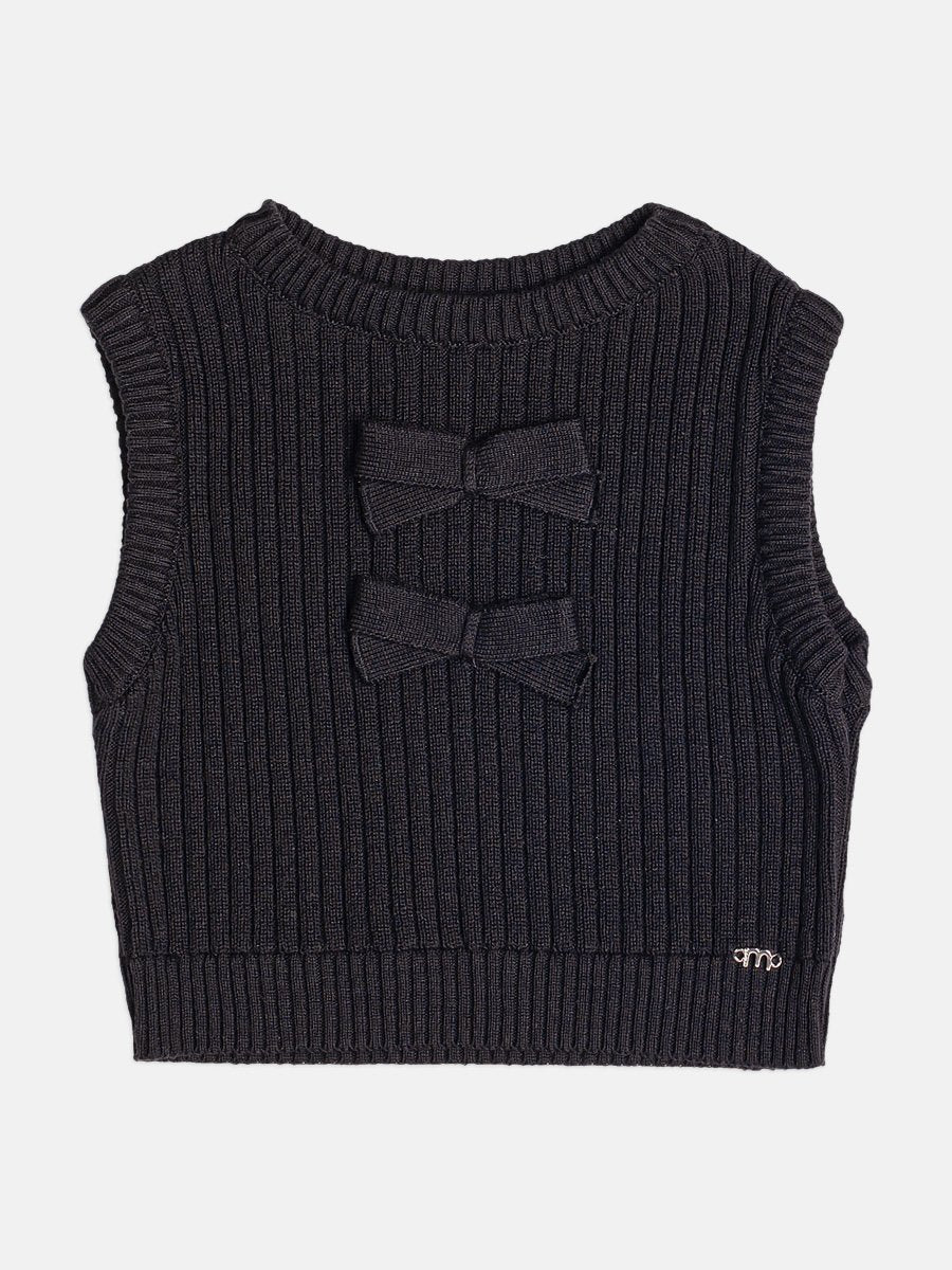 Girls Knit Vest with Bows