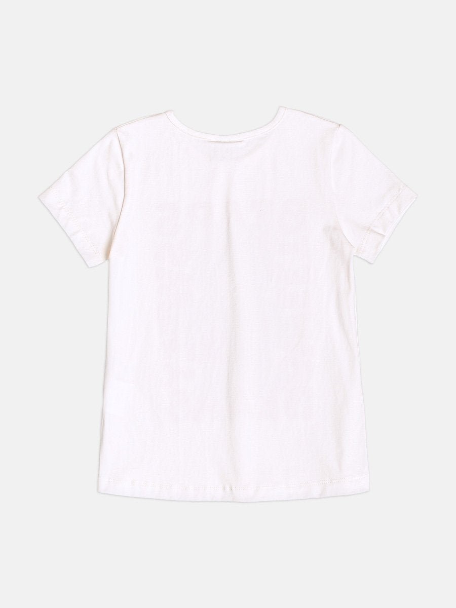 Momi Girls' Set – Short Sleeve Little Bear Knit