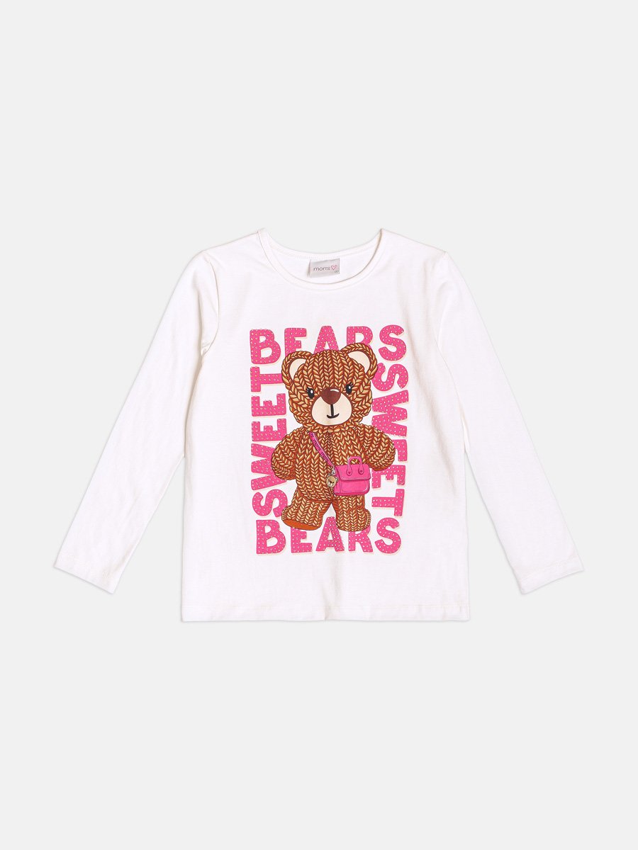 Momi Girls' Set – Long Sleeve Little Bear Knit